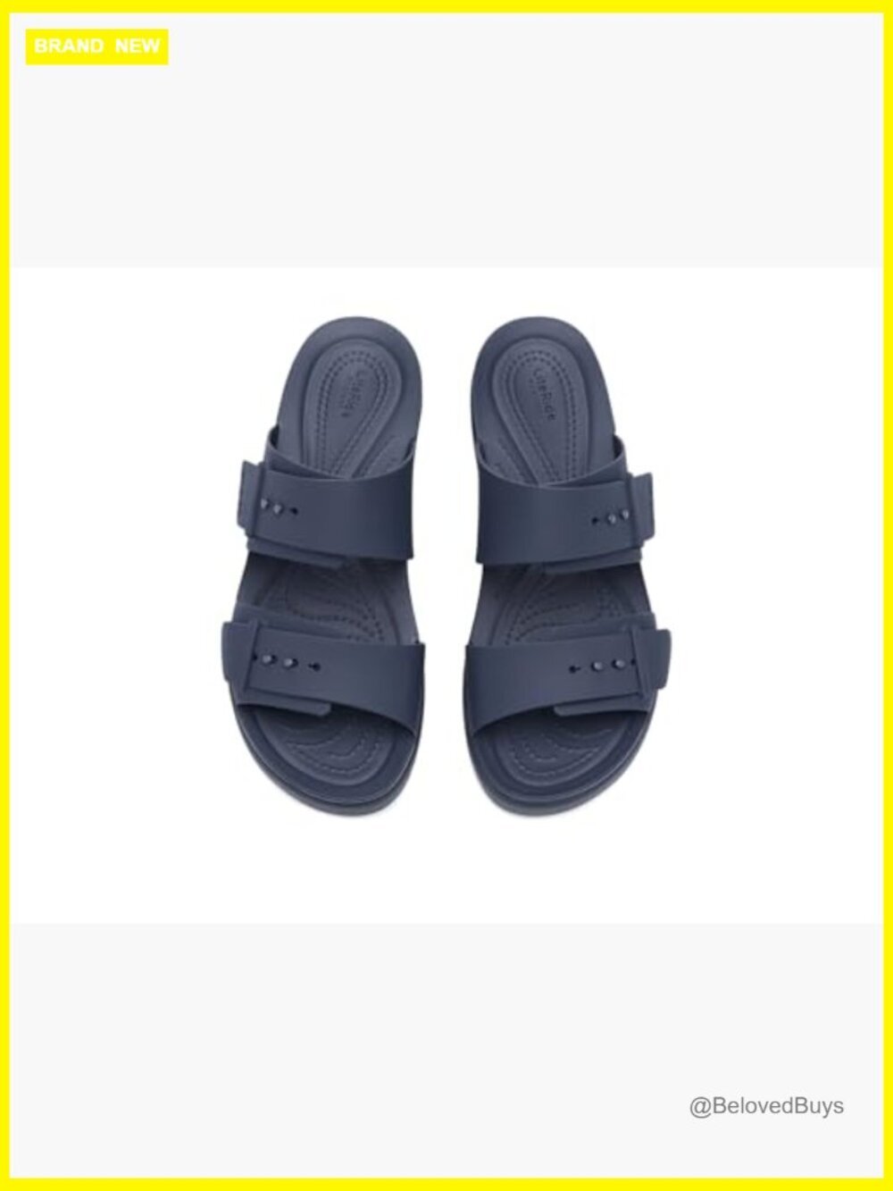 Women's Brooklyn Buckle Low Slide Sandals, Slip-On, TPU Upper, Rubber Sole - Picture 2 of 7